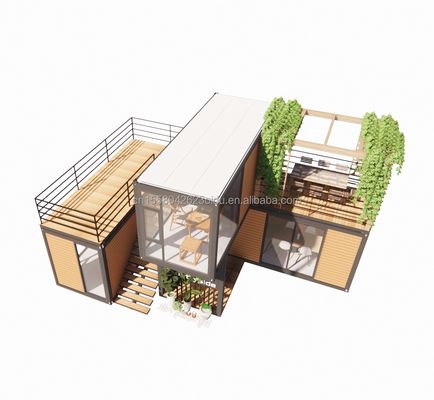 Casa de contêineres de vida modular com janelas de liga de alumínio para construção
