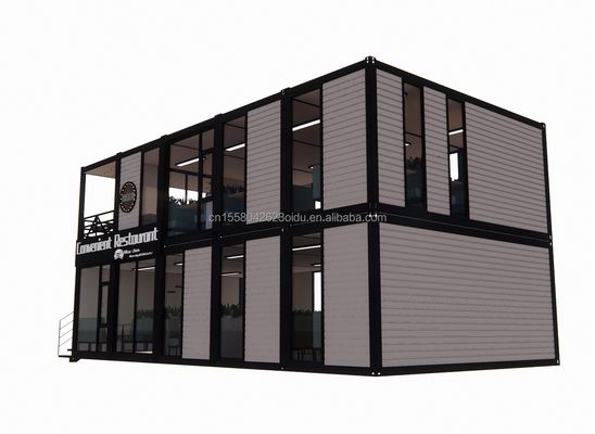 Casa de contêineres de vida modular com janelas de liga de alumínio para construção
