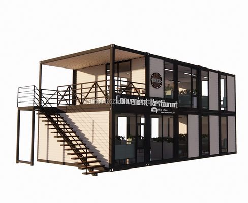 Casa de contêineres de vida modular com janelas de liga de alumínio para construção