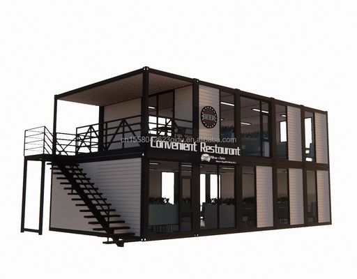 Casa de contêineres de vida modular com janelas de liga de alumínio para construção