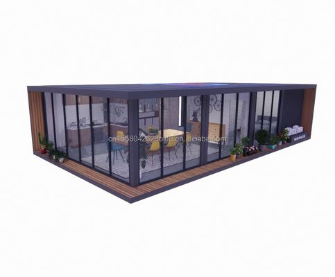 Solução de habitação familiar 20FT Combinação Container de embalagem plana com 2 quartos e 3 quartos estilo hotel