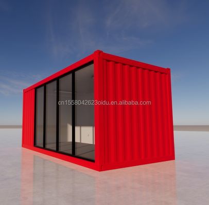 Hotel 20 Ft Container Foldable House Estúdio 2 andares Container Prefab Folding Escritório feito de aço galvanizado Curvatura 180g