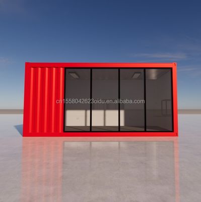 Hotel 20 Ft Container Foldable House Estúdio 2 andares Container Prefab Folding Escritório feito de aço galvanizado Curvatura 180g