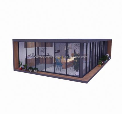 Solução de habitação familiar 20FT Combinação Container de embalagem plana com 2 quartos e 3 quartos estilo hotel