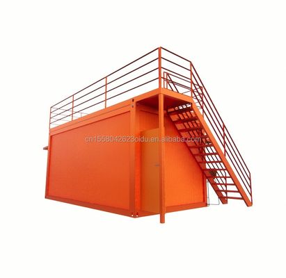 Embalagem plana personalizada de 20 pés Instalação rápida Container de madeira Casa pré-fabricada Bar de jardim com tubos quadrados de aço galvanizado