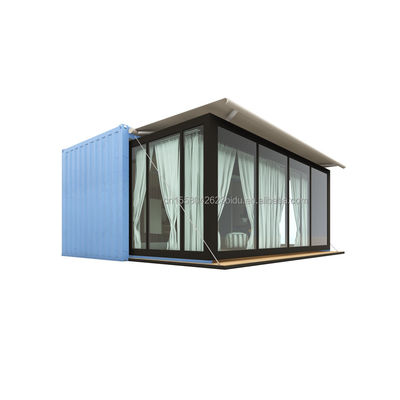 Casa de contêineres pré-fabricada de luxo de 20 pés, pronta para ser construída, com um pacote plano e um custo de envio personalizado.