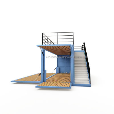 Casa de contêineres pré-fabricada de luxo de 20 pés, pronta para ser construída, com um pacote plano e um custo de envio personalizado.