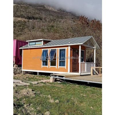Modernos 2 quartos totalmente mobiliados pré-fabricados casa de jardim exterior móvel estrutura de aço expansível em cores personalizadas