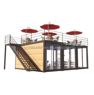 Container modular de 20 pés ou 40 pés Pequena cozinha Casa de jardim Cor personalizada Armazém pré-fabricado para Country Marke
