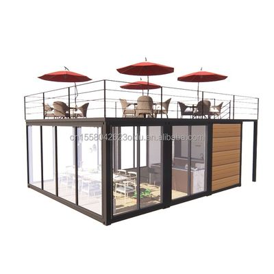 Container modular de 20 pés ou 40 pés Pequena cozinha Casa de jardim Cor personalizada Armazém pré-fabricado para Country Marke