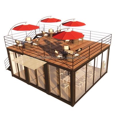 Container modular de 20 pés ou 40 pés Pequena cozinha Casa de jardim Cor personalizada Armazém pré-fabricado para Country Marke