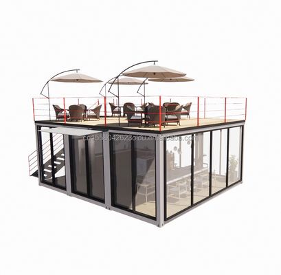 Container modular de 20 pés ou 40 pés Pequena cozinha Casa de jardim Cor personalizada Armazém pré-fabricado para Country Marke