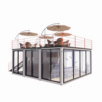 Container modular de 20 pés ou 40 pés Pequena cozinha Casa de jardim Cor personalizada Armazém pré-fabricado para Country Marke