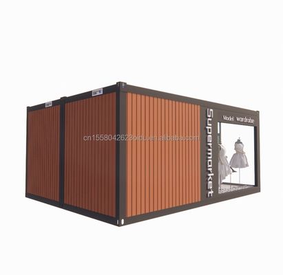 Mural 100mm Wave Sandwich Panel Hotel Container Store Personalizável Embalagem plana Instalação rápida Casa pré-fabricada