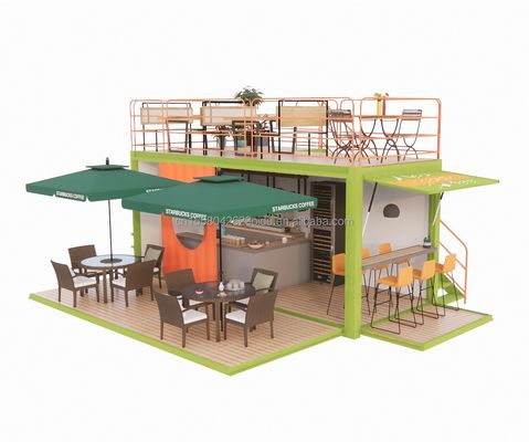 Casa de hotel pré-fabricada de construção rápida de 20 pés Casa de contêiner dobrável modular para acampamento e jardim dobrável