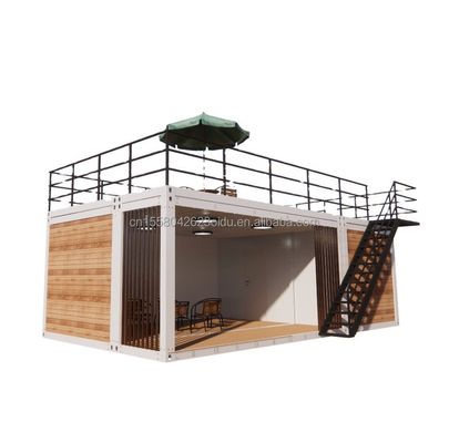 Container de 2 quartos Casa móvel de 20 pés Estúdio de jardim de luxo de madeira com embalagem de avião