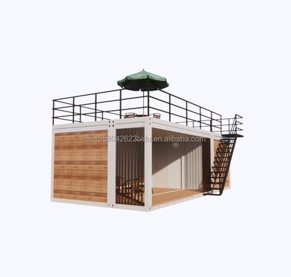 Container de 2 quartos Casa móvel de 20 pés Estúdio de jardim de luxo de madeira com embalagem de avião