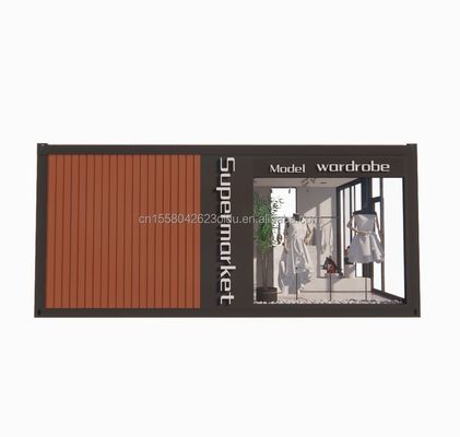 Mural 100mm Wave Sandwich Panel Hotel Container Store Personalizável Embalagem plana Instalação rápida Casa pré-fabricada