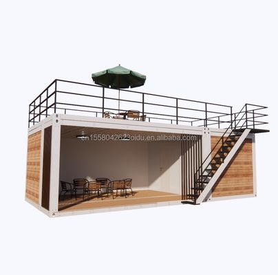Container de 2 quartos Casa móvel de 20 pés Estúdio de jardim de luxo de madeira com embalagem de avião