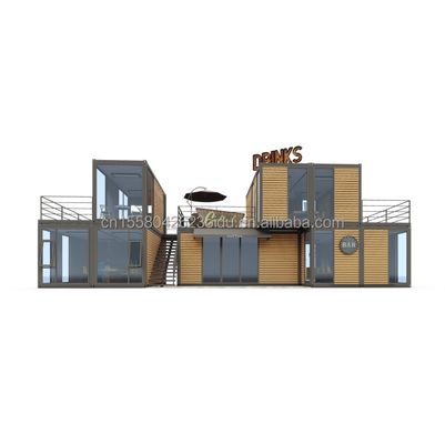 Design moderno 20ft ou 40ft Food Bar Café Supermercado Loja Container Loja Personalizável Pacote plano Casa pré-fabricada