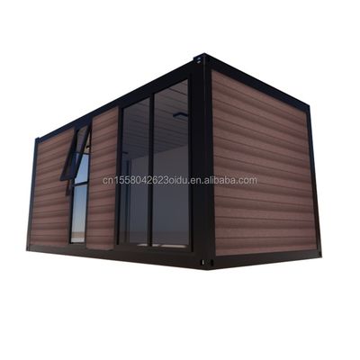 Família móvel modular personalizada de vidro exterior cabana de jardim de madeira Camping Hotel com janelas de liga de alumínio e Home Bar