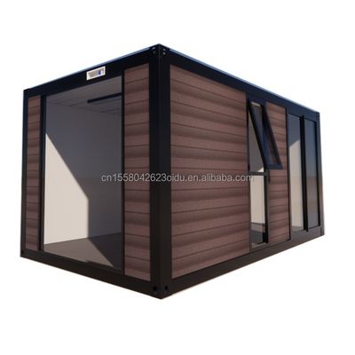 Família móvel modular personalizada de vidro exterior cabana de jardim de madeira Camping Hotel com janelas de liga de alumínio e Home Bar
