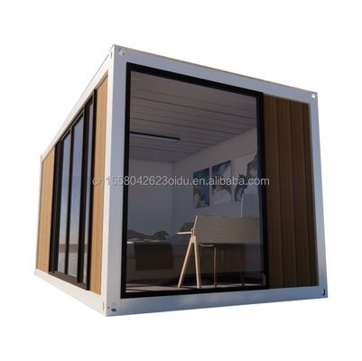 Família móvel modular personalizada de vidro exterior cabana de jardim de madeira Camping Hotel com janelas de liga de alumínio e Home Bar