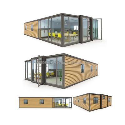 50/75/100mm Wave Sandwich Panel Casa de Contêineres Prefabricada Moderna Expansível de 3 Quartos para Hotéis