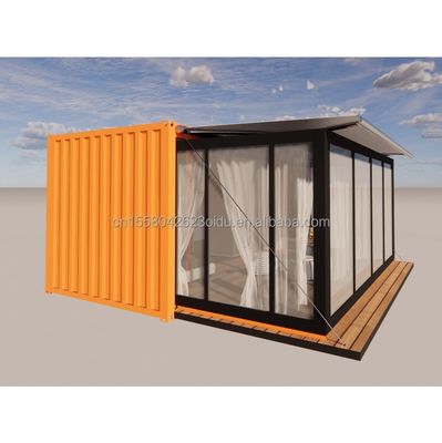 Parede 50/75/100mm Painel Sandwich de onda Luxo Modular Portátil Casa de Contêiner Prefabricada com Banheiro Design de Hotel Moderno