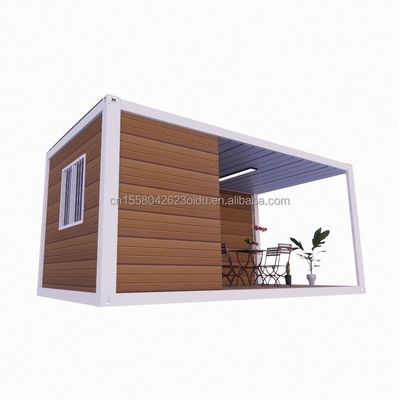 Estrutura de aço Quadro Soldado 20ft Flat Pack Container montado Casa móvel para hotel Casa de jardim simples e luxuosa