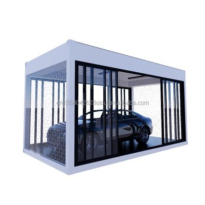 Crystal Glass Shop Design 20ft Casa móvel pré-fabricada com aço galvanizado curvado 180g e alumínio