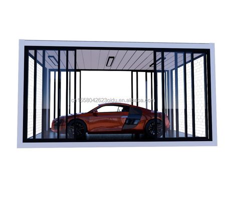 Crystal Glass Shop Design 20ft Casa móvel pré-fabricada com aço galvanizado curvado 180g e alumínio