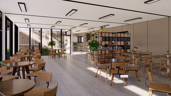 Container Casa Móvel Escola Cafeteria Embalagem plana com cor e design personalizados