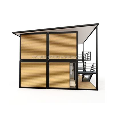Janela de alumínio de liga modificada Container de transporte pré-fabricado Casas de lazer de madeira para férias familiares no campo