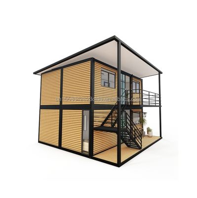 Janela de alumínio de liga modificada Container de transporte pré-fabricado Casas de lazer de madeira para férias familiares no campo
