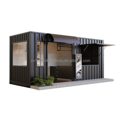 Container de painel de sanduíche pré-fabricado Restaurante Casa modular de 20 pés 40 pés Casas para transporte móvel personalizado Bar em cafés