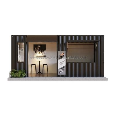 Container de painel de sanduíche pré-fabricado Restaurante Casa modular de 20 pés 40 pés Casas para transporte móvel personalizado Bar em cafés