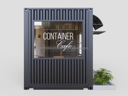 Container de painel de sanduíche pré-fabricado Restaurante Casa modular de 20 pés 40 pés Casas para transporte móvel personalizado Bar em cafés