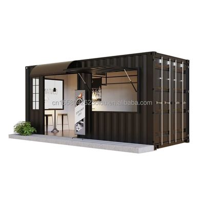Container de painel de sanduíche pré-fabricado Restaurante Casa modular de 20 pés 40 pés Casas para transporte móvel personalizado Bar em cafés