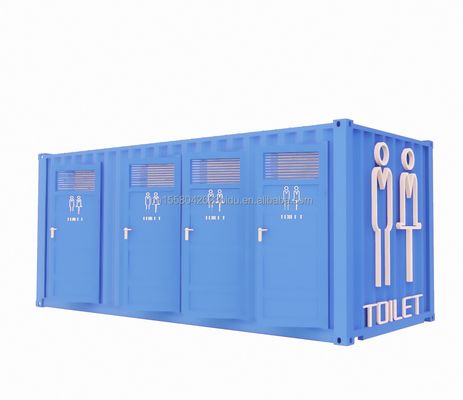 Contêiner de embalagem plana de design moderno para o público em 20ft Mobile Trailer Banheiro de acampamento e além da sua imaginação