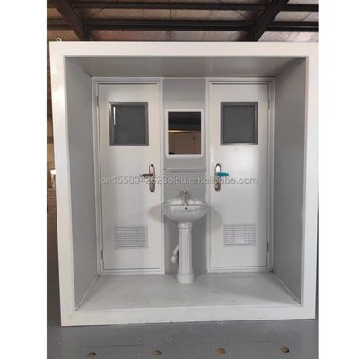 Modelo Modular de Design Moderno Toiletes Prefabricados Portáteis Outdoor Flat Pack Container Feito de Aço e Painel Sandwich para Loja 10FT
