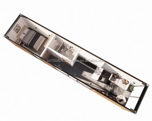 Edifícios de aço modulares de 20 pés ou 40 pés Casas modernas pré-fabricadas com material externo e painel sandwich
