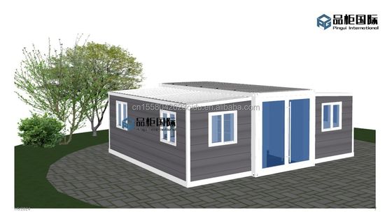 Edifícios de aço modulares de 20 pés ou 40 pés Casas modernas pré-fabricadas com material externo e painel sandwich