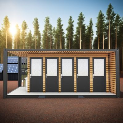 Aço galvanizado curvado 180g Profabricado Casa moderna de exterior de aço e painel de sanduíche Container de transporte modificado Container de banheiro