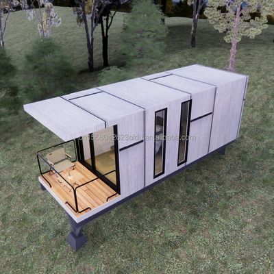 Edifícios de aço modulares de 20 pés ou 40 pés Casas modernas pré-fabricadas com material externo e painel sandwich