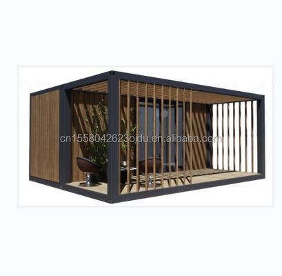 Casa de madeira pré-fabricada de luxo de 20 pés com cozinha banheiro e churrasco ao ar livre