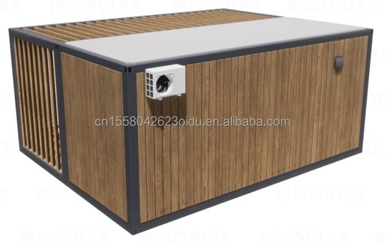 Casa de madeira pré-fabricada de luxo de 20 pés com cozinha banheiro e churrasco ao ar livre