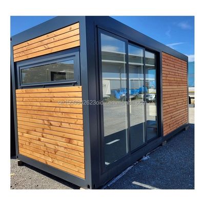 Casa de contêiner pré-fabricada portátil com quartos para o exterior feita de painel de sanduíche