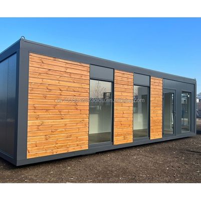 Casa de contêiner pré-fabricada portátil com quartos para o exterior feita de painel de sanduíche