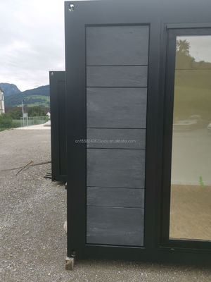 Janela de liga de alumínio usada em casa de madeira pré-fabricada de luxo de 20 pés com cozinha e banheiro